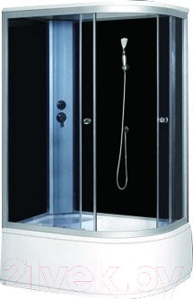 Изображение товара Душевая кабина Coliseum Simple T-120 L (черный/тонированное стекло)