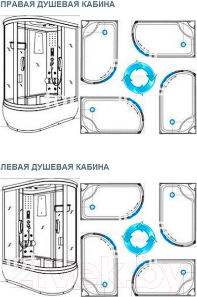 Изображение товара Душевая кабина Coliseum Simple T-120 L (белый/матовое стекло)