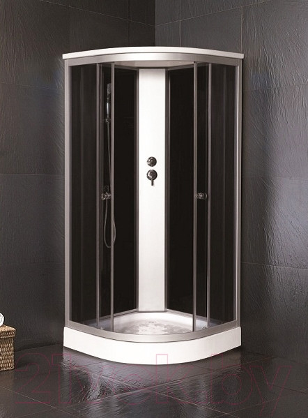 Изображение товара Душевая кабина Coliseum TM-90 (черный/тонированное стекло)