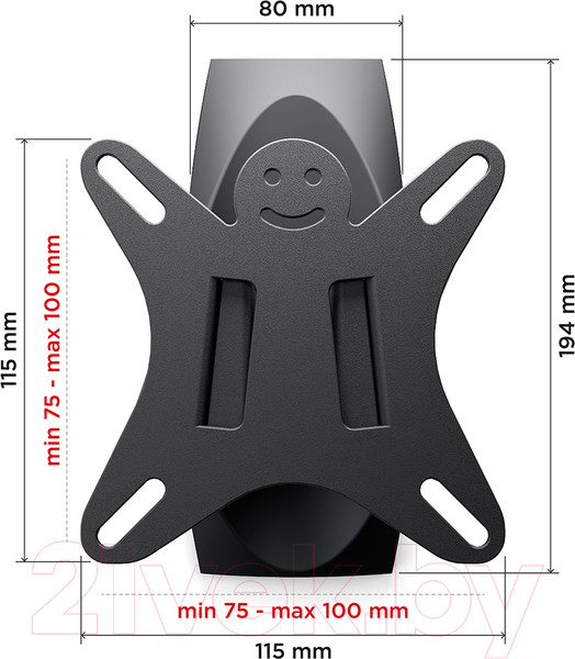 Изображение товара Кронштейн для телевизора Holder LCDS-5003 (металлик)