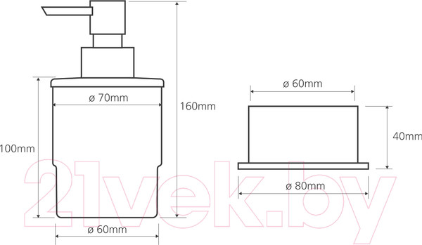 Изображение товара Дозатор для жидкого мыла Bemeta 138109161