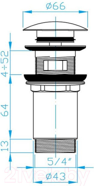 Изображение товара Донный клапан Plast Brno EUVCR02