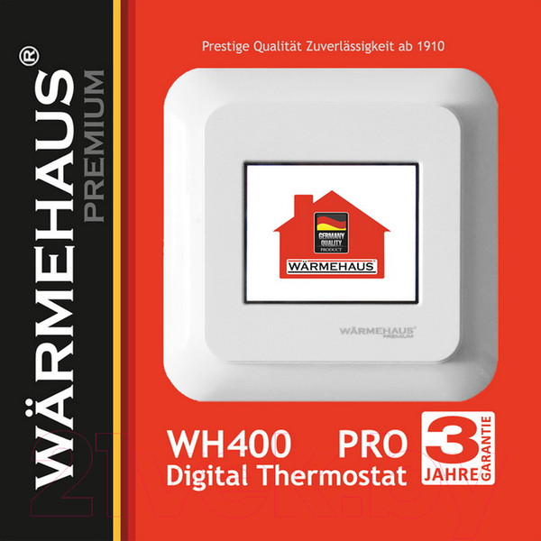 Изображение товара Терморегулятор для теплого пола Warmehaus WH Pro 400 (белый)