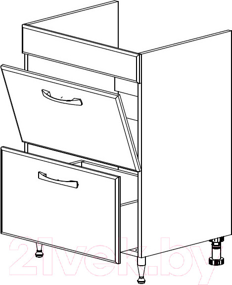 Изображение товара Тумба под умывальник СанитаМебель Камелия-64.79 Д2 (белый)