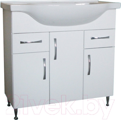 Изображение товара Тумба под умывальник СанитаМебель Камелия-69.51 Д2 (белый)