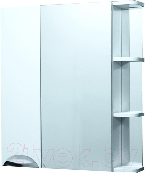Изображение товара Шкаф с зеркалом для ванной СанитаМебель Камелия-12.80 Д3 (левый, белый)