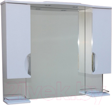 Изображение товара Шкаф с зеркалом для ванной СанитаМебель Камелия-14.45 Д3 (белый)