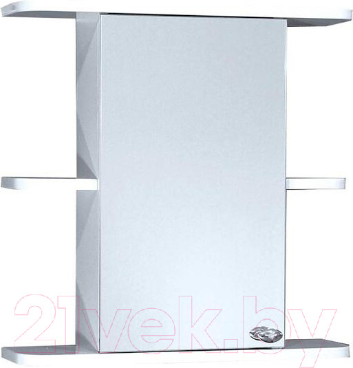 Изображение товара Шкаф с зеркалом для ванной СанитаМебель Камелия-03.54 (левый, белый)