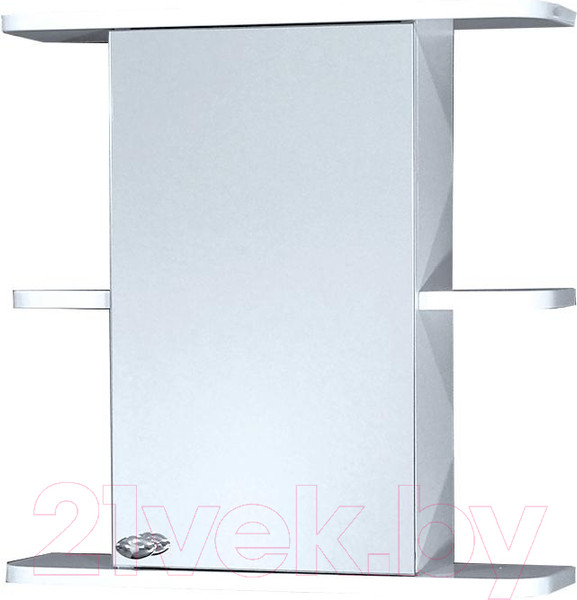 Изображение товара Шкаф с зеркалом для ванной СанитаМебель Камелия-03.54 (правый, белый)