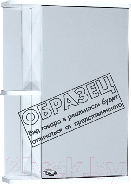 Изображение товара Шкаф с зеркалом для ванной СанитаМебель Камелия-09.50 (правый, белый)