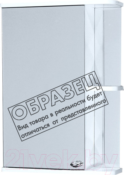 Изображение товара Шкаф с зеркалом для ванной СанитаМебель Камелия-09.50 (левый, белый)