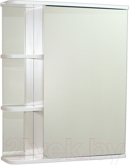 Изображение товара Шкаф с зеркалом для ванной СанитаМебель Камелия-09.55 (правый, белый)