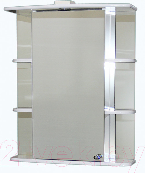 Изображение товара Шкаф с зеркалом для ванной СанитаМебель Камелия-10.65 Д2 (левый, белый)