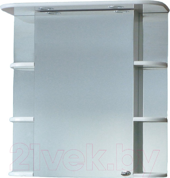 Изображение товара Шкаф с зеркалом для ванной СанитаМебель Камелия-10.70 Д2 (левый, белый)