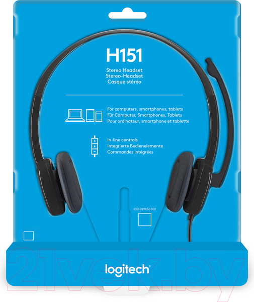 Изображение товара Наушники-гарнитура Logitech Stereo Headset H151 (981-000589)