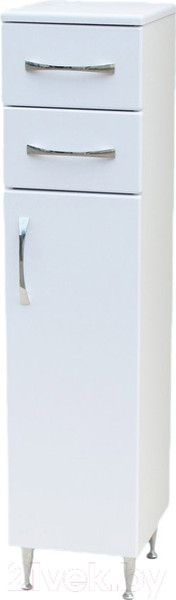 Изображение товара Шкаф-полупенал для ванной СанитаМебель Камелия-41 Д2 (белый, правый)