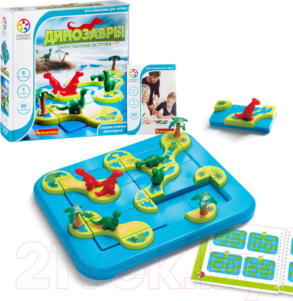 Изображение товара Игра-головоломка Bondibon Динозавры. Таинственные острова ВВ1883