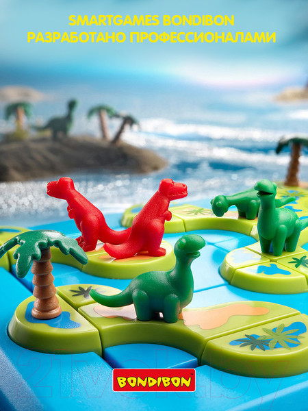 Изображение товара Игра-головоломка Bondibon Динозавры. Таинственные острова ВВ1883