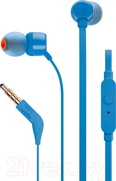 Изображение товара Наушники-гарнитура JBL Tune 110 / JBLT110BLU (синий)