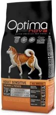 Изображение товара Сухой корм для собак Optimanova Adult Sensitive Salmon & Potato (2кг)