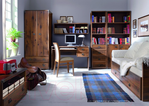 Изображение товара Полка-ячейка Black Red White Индиана JPOL 120 (дуб саттер)