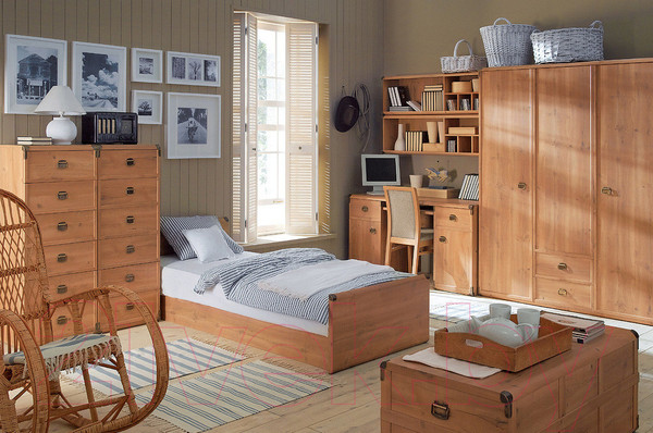 Изображение товара Полка-ячейка Black Red White Индиана JPOL 120 (дуб саттер)