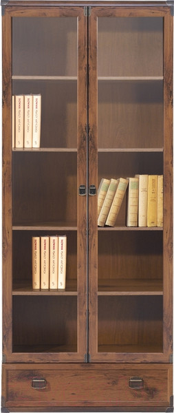 Изображение товара Шкаф с витриной Black Red White Индиана JWIT 2d1s (дуб саттер)