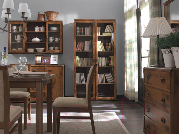 Изображение товара Шкаф с витриной Black Red White Индиана JWIT 2d1s (дуб саттер)