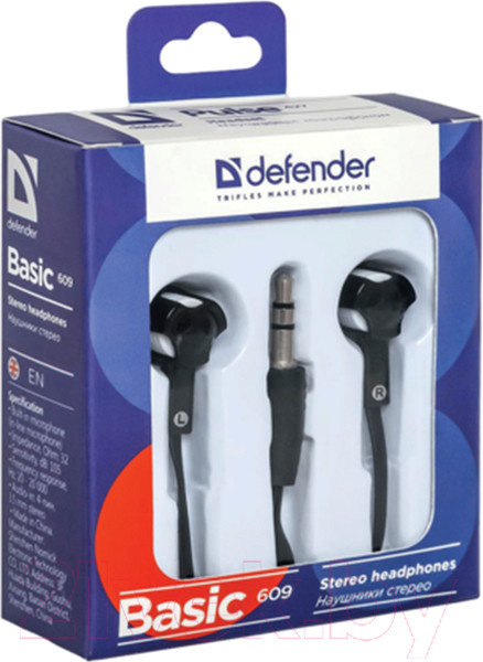 Изображение товара Наушники Defender Basic 609 / 63609 (черный/белый)