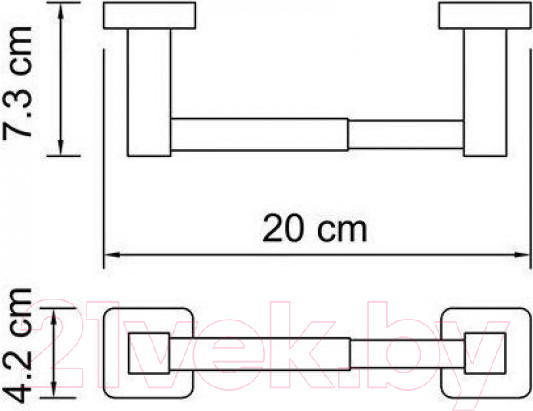 Изображение товара Держатель для туалетной бумаги Wasserkraft Lippe K-6522