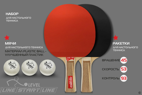 Изображение товара Набор для настольного тенниса Start Line 61-452 / level 100