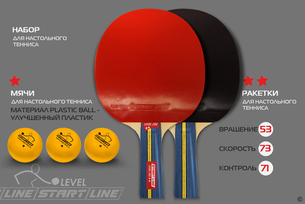 Изображение товара Набор для настольного тенниса Start Line 61-453-1 / level 200