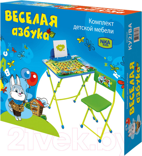 Изображение товара Комплект мебели с детским столом Ника КУ2/ВА Веселая азбука