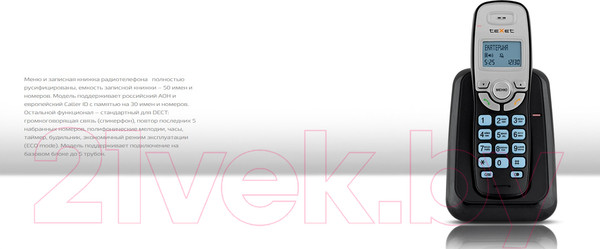 Изображение товара Беспроводной телефон Texet TX-D6905A (черный)