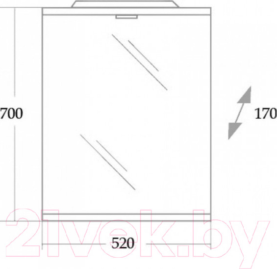 Изображение товара Зеркало Onika Омега 52.01 (205206)