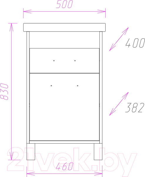 Изображение товара Тумба под умывальник Onika Натали 50.12 (105016)