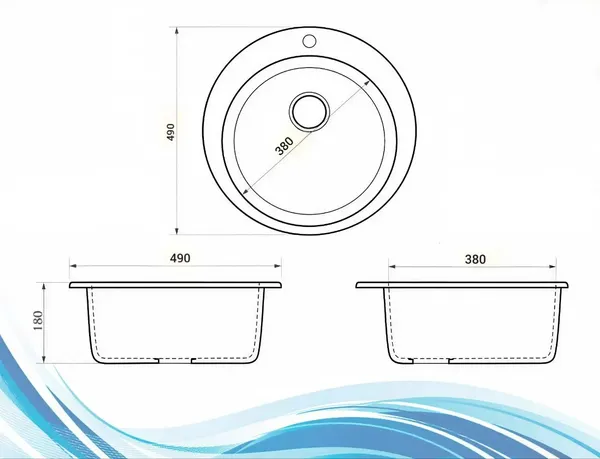 Изображение товара Мойка кухонная Berge BR-5100 (песочный)