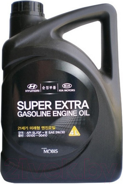 Изображение товара Моторное масло Hyundai/KIA Super Extra Gasoline 5W30 / 0510000410 (4л)