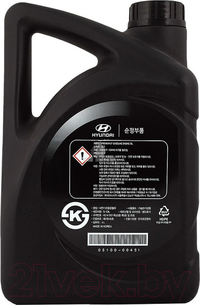 Изображение товара Моторное масло Hyundai/KIA Premium LF Gasoline 5W20 / 0510000451 (4л)