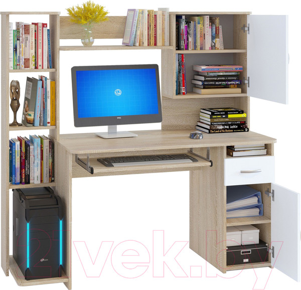Изображение товара Компьютерный стол Сокол-Мебель КСТ-11.1 (дуб сонома/белый)
