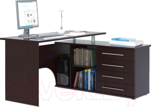 Изображение товара Компьютерный стол Сокол-Мебель КСТ-109 (правый, венге)