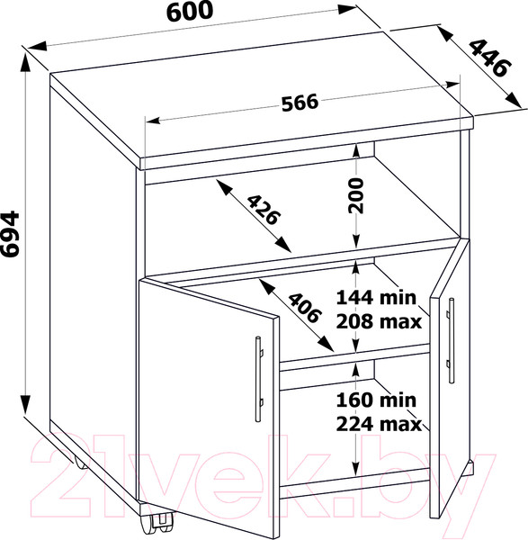 Изображение товара Тумба Сокол-Мебель КТ-11 (белый)