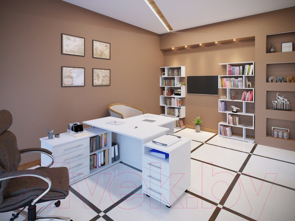 Изображение товара Стеллаж Сокол-Мебель СТ-1 (белый)