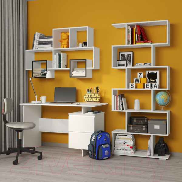 Изображение товара Стеллаж Сокол-Мебель СТ-1 (белый)