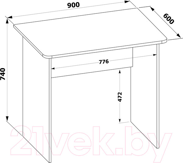 Изображение товара Письменный стол Сокол-Мебель СПМ-01.1 (дуб сонома)