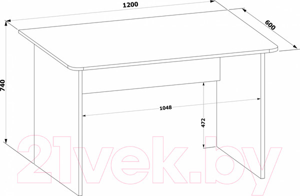 Изображение товара Письменный стол Сокол-Мебель СПМ-02.1 (венге)