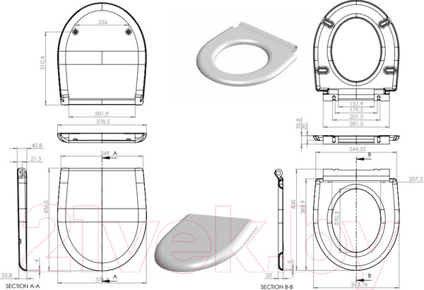 Изображение товара Сиденье для унитаза Cersanit Nature S-DS-NTR-DL-m