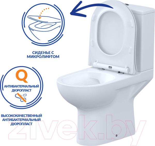 Изображение товара Унитаз напольный Cersanit Street Fusion New Clean On 011 (S-KO-SFU011-3/5-COn-S-DL-w)