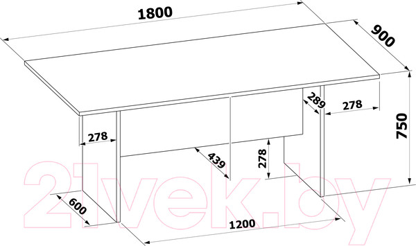 Изображение товара Стол для переговоров Сокол-Мебель СПР-05 (белый)