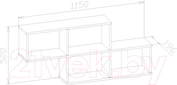 Изображение товара Полка-ячейка Сокол-Мебель ПК-3 (белый)